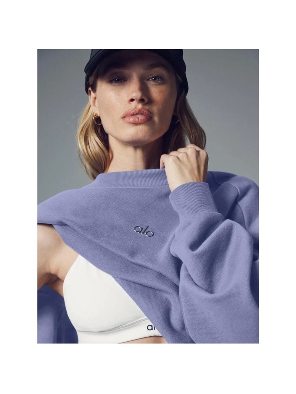 ALO Yoga Women’s Lavender Sweatshirt - Embroidered Logo